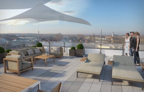 Bérelhető Penthouse hatalmas tetőterasszal Győrben